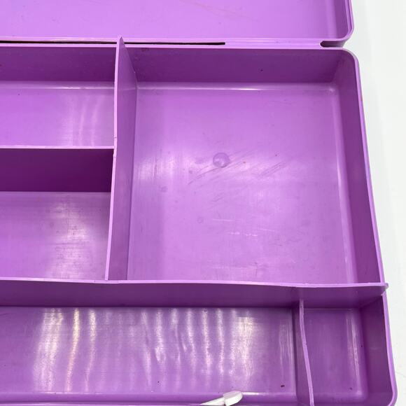 Vintage 1987 Class Case Divided Pencil School Supplies Plastic Case Made in USA - Picture 5 of 12